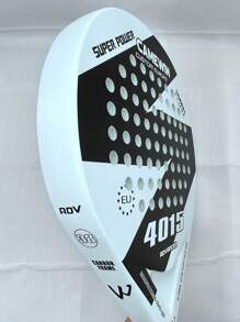 1pc White Camewin Padel Racket Tennis Carbon Fiber Soft EVA Face Tennis Paddle Racquet Racket With Padle Bag Cover With Free Gift New Hot White - White - View 6