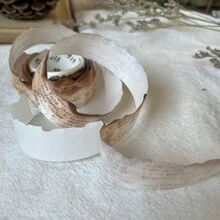 復古和紙膠帶,手工剪貼膠帶套裝,老報紙主題,燒焦手工外觀,diy藝術工藝,裝飾膠帶,貼紙 - 彩色 - 查看 4