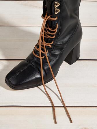 1 Pair 150CM Fashion Round Waxed Shoelaces Suitable For Flat Boots, High Heel Boots, Shoe Accessories, Shoelaces Only (Shoes Not Included)