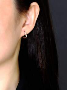 1 paire de boucles d'oreilles en forme de cœur creuses en argent sterling 925, légères, hypoallergéniques, élégantes et . Convient pour un cadeau de la Saint-Valentin, livré avec une boîte-cadeau.