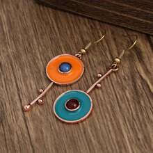 1 Par De Brincos De Gota Estilo Bohemian Fashion E Criativo Com Design Único, Adequado Para Uso Diário Das Mulheres