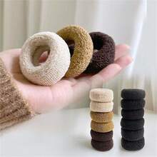 6入組/套高彈性粗卷髮圈,附盒,無縫髮帶,女士馬尾綁帶 - 彩色 - 查看 1