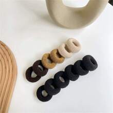 6入組/套高彈性粗卷髮圈,附盒,無縫髮帶,女士馬尾綁帶 - 彩色 - 查看 4