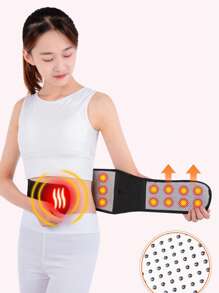 1pc Self-Heating Waist Belt, Back Support For Warming Gym Gym Accessories Fajas Lumbares - Black - View 1