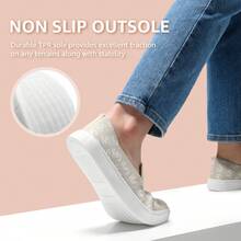 STQ Slip On Shoes For Women Breathable Fashion Sneakers Comfortable Knit Casual Shoes - BEIGLOGO - Xem 3