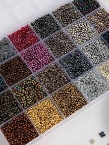 5入組盒裝約20000粒/24色米珠diy珠寶製作套件,適用於初學者 - 盒裝米珠 - 查看 6