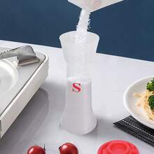 2入組塑料調味瓶容器燒烤調味罐,適用於鹽、糖、香料、胡椒等調料,家用 - 白色 - 查看 4