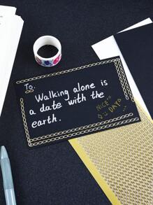 1 Pièce Autocollant Doré Et Argenté À Motif De Chaîne Pour Scrapbook, Journal Diy, Décoration D'album Et De Boîte Cadeau - Multicolore - Voir 3