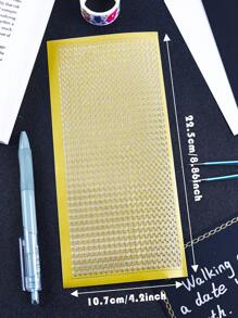 1 Pièce Autocollant Doré Et Argenté À Motif De Chaîne Pour Scrapbook, Journal Diy, Décoration D'album Et De Boîte Cadeau - Multicolore - Voir 2