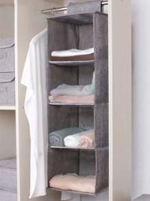 1pc Solid Color Hanging Storage Bag, Minimalist Non-Woven Fabric Multi-Layer Hanging Storage Bag For Home Decorations Decor Festival Decor Room Decor Home Decor Decor Bedroom Decor