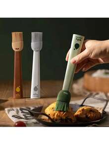 1入組矽膠油刷,耐熱油刷,燒烤bbq工具,廚房小工具,廚房配件,居家用品,戶外用品 - 咖啡棕 - 查看 1