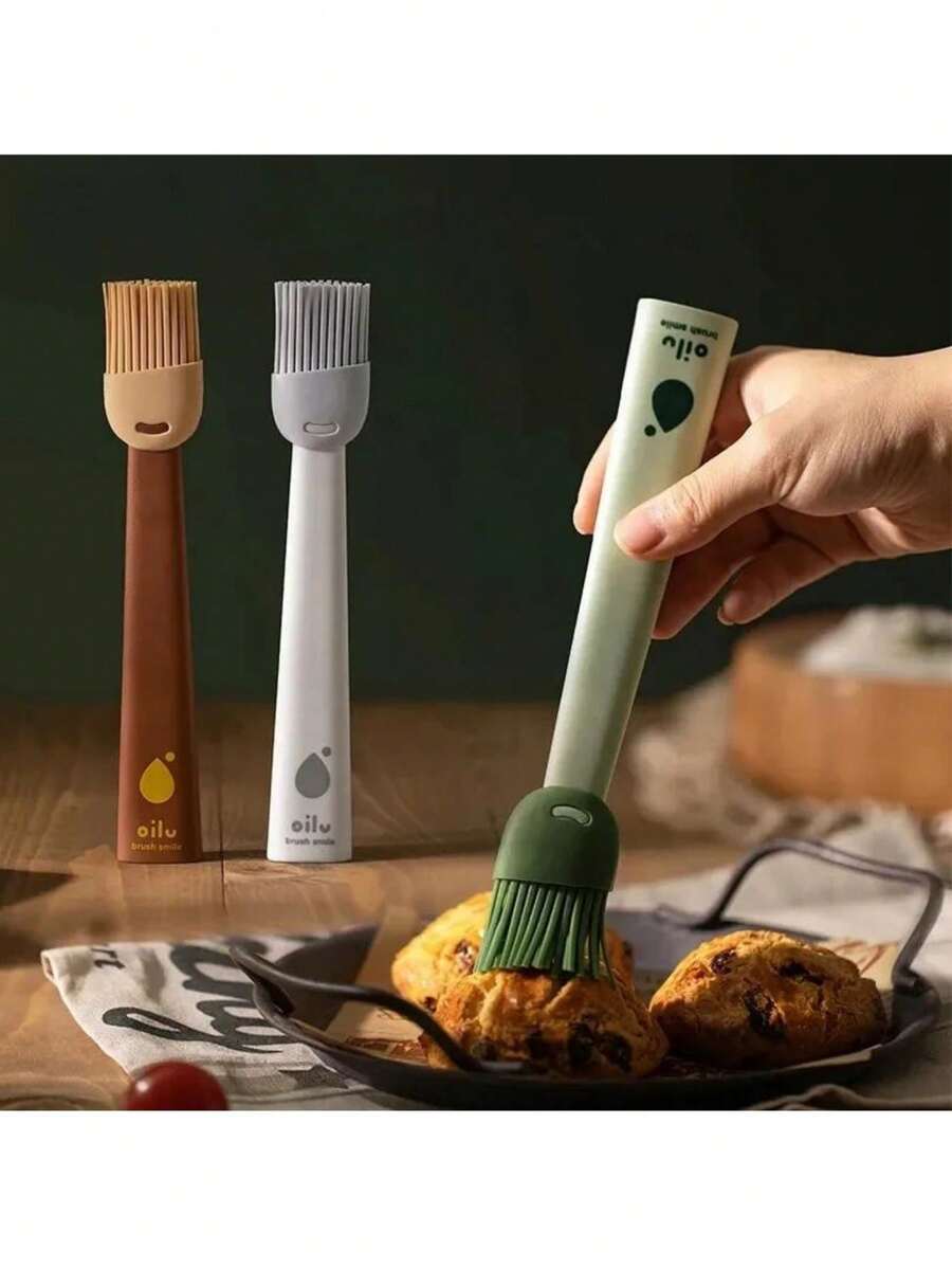 1入組矽膠油刷,耐熱油刷,燒烤bbq工具,廚房小工具,廚房配件,居家用品,戶外用品 - 咖啡棕 - 查看 1