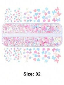 1 hộp Của Đen Và Màu hồng Thỏ Tim Váy rộng Kim sa Nghệ thuật làm Móng Đổ đầy Đồ trang trí DIY Nhựa epoxy UV Khuôn silicon Đổ đầy Pha lê Làm Thủ công Trang trí Phụ kiện - Nhiều màu - Xem 10