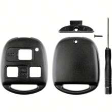 Key Fob Case Shell Fits For ES GS GX Is LS LX RX SC ES300 ES330 GX470 LX470 IS300 IS330 RX300 RX330 RX350 RX400h (Swap Your Original Blade) - Black - View 2