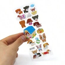 (1 Paquete/20 Piezas) Pegatinas 3d De Dibujos Animados Y Anime (aleatorias) - Multicolor - Ver 5