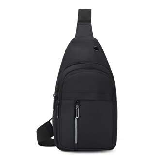 1pc Solid Color Zipper Chest Bag, Multifunctional Waist Pack, Simple Crossbody Bag For Men, Suitable For Sports And Daily Wear College Bag Summer Dad Freshman For Books Multi-Functional Dorm University Man Bag Shoulder Bag Side Bag Students School Supplies Travel Sling Bag Multiple Pockets Messenger Bag Funny Gifts Christmas Holiday Thanksgiving Gifts Black Bag Holiday Essentials Fanny Pack Bags Back To School The Sporty Life Belt Summer Bag Spring Break Vacation Bag Pack Belt Bag Waist Bag