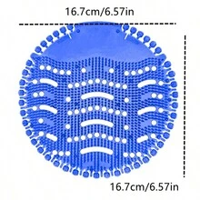 6入組香味防臭小便器螢幕,適用於廁所、餐廳、辦公室、學校的防濺小便器螢幕,3入藍色+3入橘色 - 彩色 - 查看 2