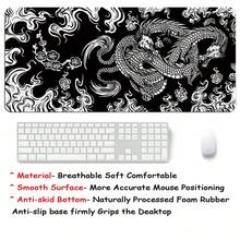 1pc Desk Pad Protector, Mouse Pad, Office Desk Mat, Non-Slip Desk Blotter, Laptop Desk Pad, Desk Writing Pad For Office And Home (31.5 X 11.8X 0.12 Inch)-Black - Black - View 2