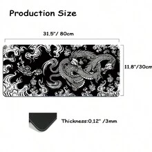 1pc Desk Pad Protector, Mouse Pad, Office Desk Mat, Non-Slip Desk Blotter, Laptop Desk Pad, Desk Writing Pad For Office And Home (31.5 X 11.8X 0.12 Inch)-Black - Black - View 5