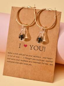 1對時尚波西米亞風格水晶玻璃鑲嵌蘑菇形掛墜耳環,非常適合女性日常或度假穿著 - 蘑菇耳環 - 查看 8