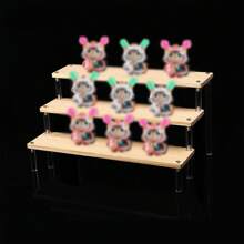 1個3層壓克力展示架,木製升高台,可用於展示櫥窗、工藝品市集、蛋糕攤位、甜點桌或展示珠寶等其他飾品製作展覽,亦可置放古龍化妝品 - 3層-30cm - 查看 4