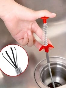 Pinza Destapa Cañerías y Tuberias . Herramienta de Limpieza Multifuncional - Rojo - Ver 1