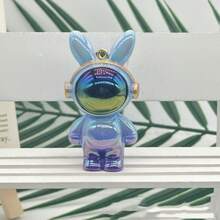 1pc/Pack Cartoon Resin Ombre Keychain Cute Bull Dog, Astronaut, Dragon Diy Keyring Car, Bag Pendant Accessory - Multicolor - View 19