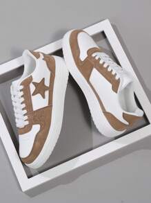 Sneakers Women's Sports Shoes Brown Casual Shoes Flat Skateboarding Shoes - Brown - View 5