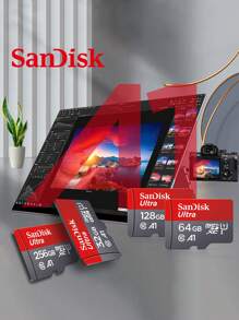 SANDISK SanDisk Micro SD Card Class 10 A1 Microsd 32GB 64GB 128GB 256GB 512GB 100MB/S U3 TF Memory Cards + SD Adapter