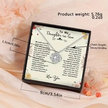 1入時尚創意銅製兒童吊墜項鍊,帶禮品盒,適合節慶禮物和日常穿戴 - 銀色 - 查看 3