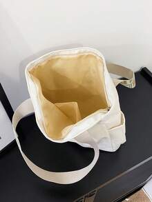 Large Capacity Shoulder Bag For Women's New And Versatile File Carrying Bag, Student Leisure Commuting Bag - White - View 5