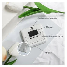 1pc Heart Shaped Timer Kitchen Alarm Study Time Management Electronic Lcd Display Countdown Timer For Hotel, Barbershop, Cooking - White - View 6