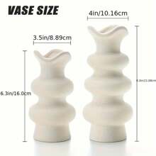 NJCHARMS 1/2pcs Ceramic Vase, Modern Dried Flower Vase, Round Vase, Pampas Flower Vase, Boho Home Decor For Centerpiece Wedding Dinner Table Party Living Room Office Bedroom, Housewarming Gift,Home Decor,Flower Vase,Centerpiece,Table Decor Gifts Birthday Graduation Room Decor Glass Vase