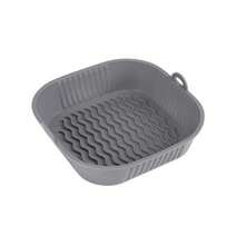 1入組氣炸鍋矽膠盆,8.5英寸氣炸籃,配件,可重複使用的氣炸鍋襯,取代羊皮紙,無需清洗氣炸鍋(灰色) - 灰色 - 查看 9