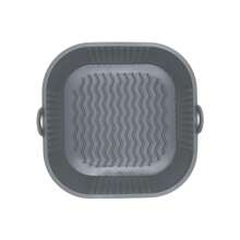 1入組氣炸鍋矽膠盆,8.5英寸氣炸籃,配件,可重複使用的氣炸鍋襯,取代羊皮紙,無需清洗氣炸鍋(灰色) - 灰色 - 查看 1