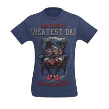 Deadpool World's Greatest Dad Men's T-Shirt - Màu xanh lam - Xem 3