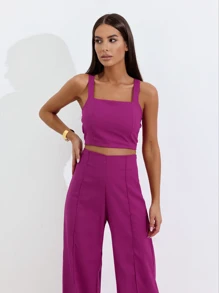 Women Two-piece Outfits - Màu đỏ tím - Xem 2