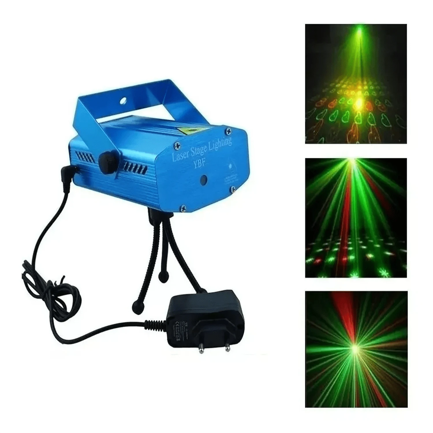 Mini proyector láser de dos colores con luz LED, adecuado para KTV, fiestas, cumpleaños, celebraciones navideñas.