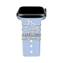 2024 Mới 12 Chòm sao Trang trí Nhẫn Tương thích với Apple Watch Silicone 49mm 45mm 44MM 42mm 41mm 40mm 38mm Loạt 8 7 6 5 4 3 Kim loại Kim cương Phụ kiện - Bạc - Xem 19