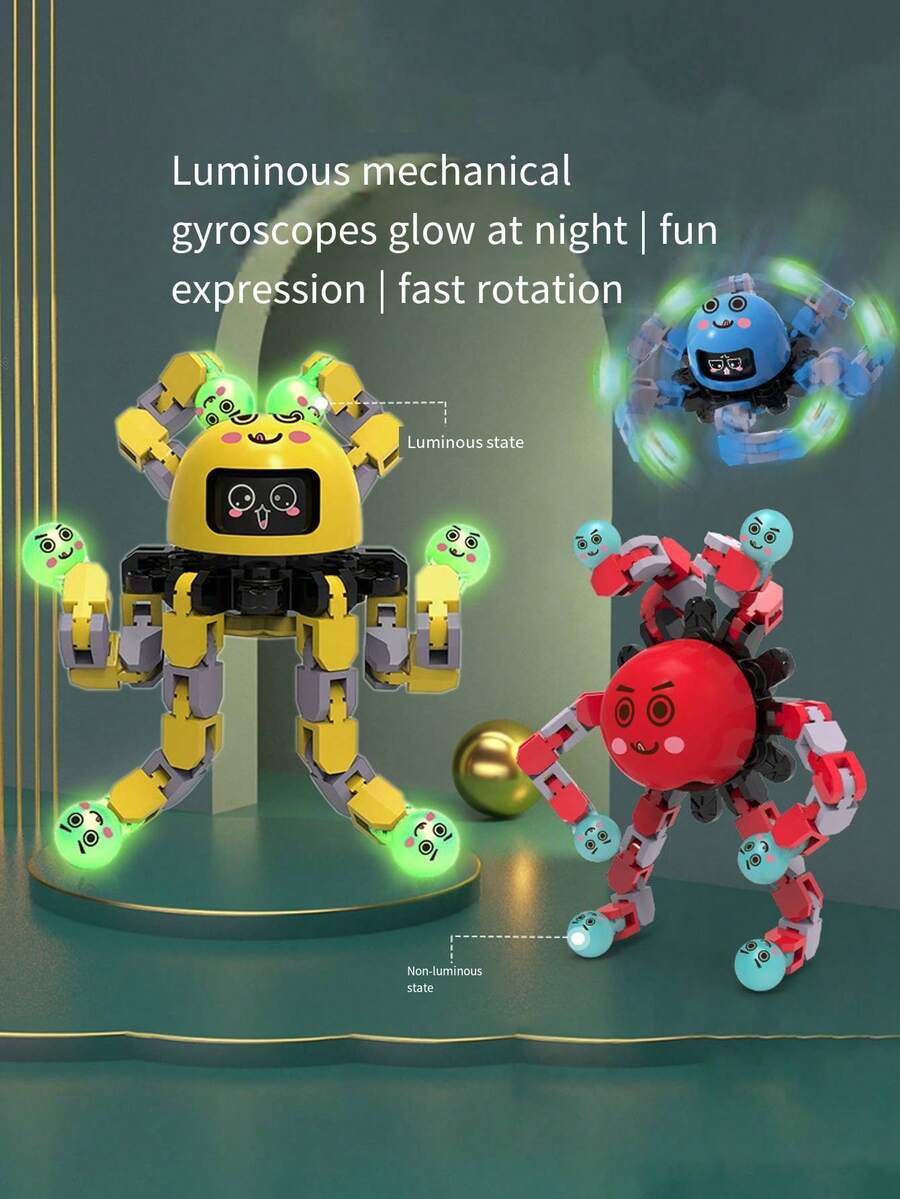 全新玩具,機械可折疊變形,夜光發光,減壓玩具 - 顏色隨機出貨 - 查看 1