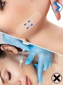 Cinta de Estiramiento Facial Invisible - Blanco - Ver 4