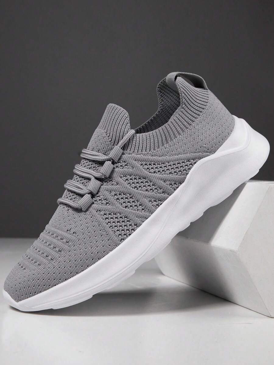 女性運動休閒鞋,慢跑網球鞋,健身鞋,透氣舒適步行鞋,灰色,輕鬆穿搭 - 淺灰色 - 查看 1