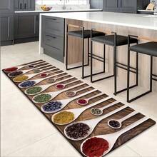1pc Seasoning Pattern Kitchen Mat, Soft Anti-Skid Wear-Resistant Decorative Floor Mat For Kitchen, Living Room, Etc. - Multicolor - View 3
