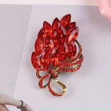 時尚創意新式復古鑲鑽胸針花束造型針簇優雅女士胸花配件 - A03 - 查看 4