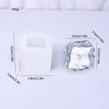 Ice Cube Shaped Cake & Fondant Mould, Aroma Plaster & Candle & Display Stand Decoration Silicone Mold - White - View 5