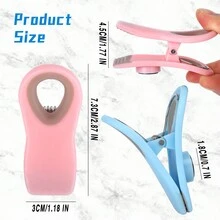 12 包磁性夹，冰箱贴夹，食品储存袋夹，白板磁铁，彩色磁性袋夹，适用于白板、冰箱、办公室、教室、学校照片 - 混色 - 查看 2