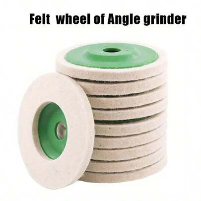 3/5/10 Cái Gương Đánh Bóng Dệt Kim Đĩa Mài, Xiên Tấm Lót Dệt Kim Màu Trắng Mịn Mật Độ Cao,, Bánh Xe Dệt Kim Công Nghiệp Vải Nỉ