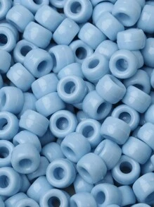 100 件/批 6*9 毫米圆形彩色小马隔珠亚克力辫子大孔珠适用于 DIY 珠宝制作手链项链手工艺品用品 - 彩色 - 查看 35