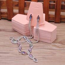 100pcs Paper Pink/White/Black/Kraft Color 12x4.5cm Packaging Bags For Necklaces, Earrings, And Small Jewelry - 100pc - View 6