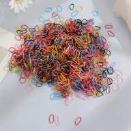 1000pcs Baby Girls Cute Colorful Mini Elastic Hair Ties Set - Perfect For Holiday Gifts & Decorative Hair Accessories! Love Valentine